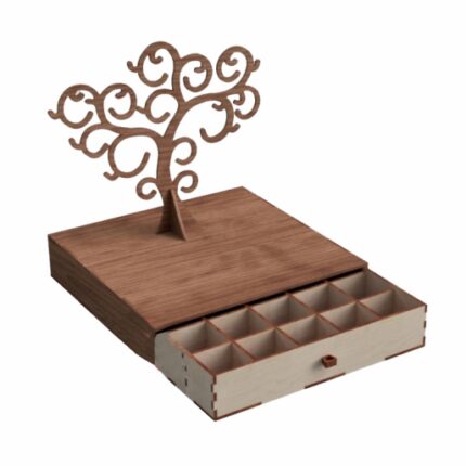 Ξύλινο Κουτί Αποθήκευσης Κοσμημάτων