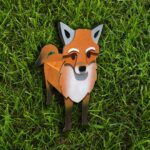 Ξύλινες ζαρντινιέρες ζωάκια Αλεπού