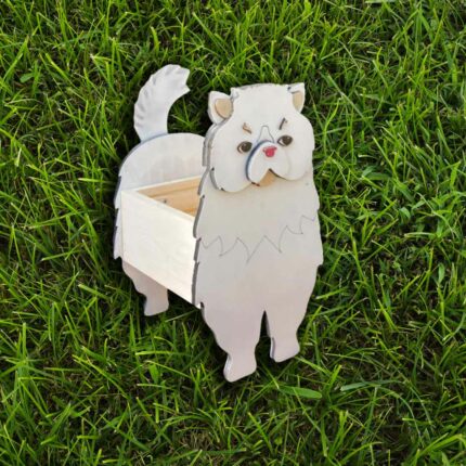 Ξύλινες ζαρντινιέρες ζωάκια Γάτα